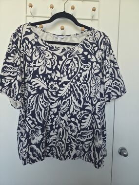 Reitmans Plus Size Floral Bubble Hem Tshirt - 2X